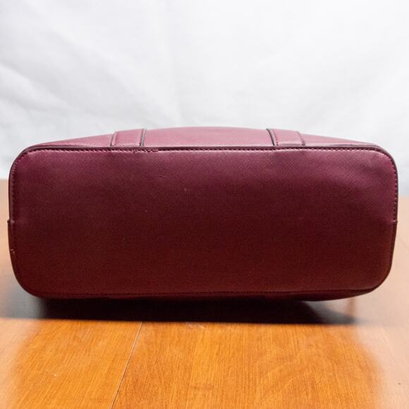 Large Purse STEVE MADDEN Maroon Top Handle Crossbody Satchel Designer Bag - Picture 6 of 8